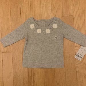 Carter’s flower tee. NWT! 💕